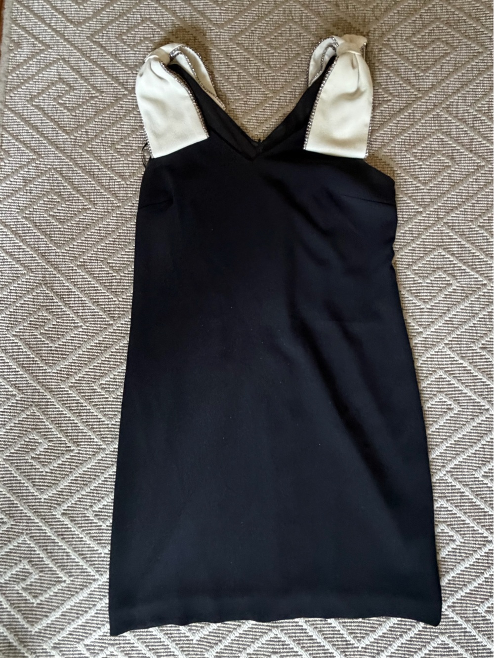 Trina Turk Black Midi Dress with white bows